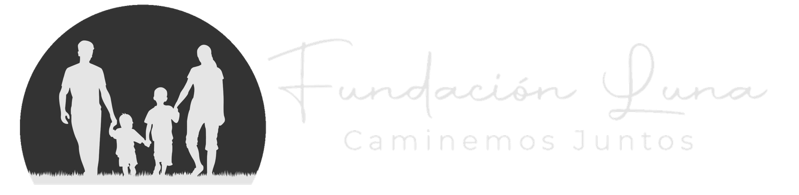 Logo blanco y negro Fundación Luna